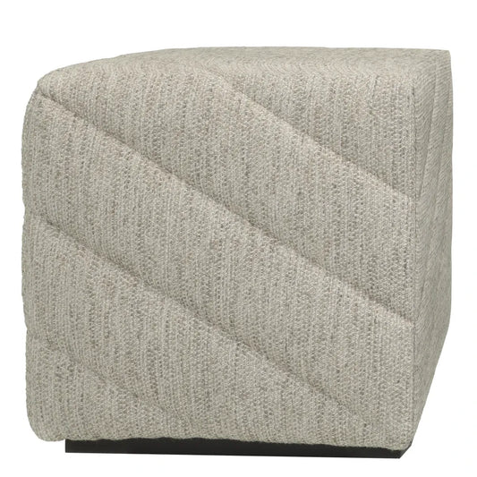 Taburet tapitat cu Stofa Gri deschis L45xA45xH46.5cm Avellino Eichholtz