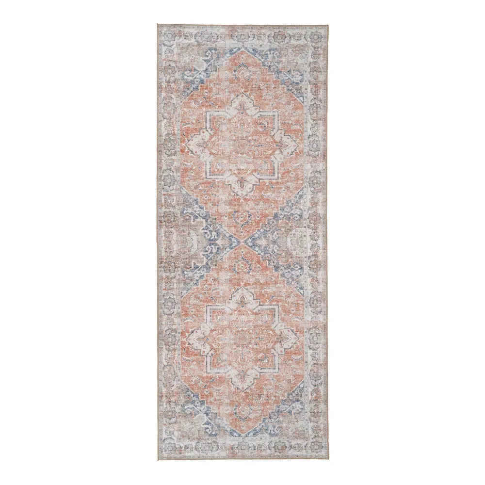 Covor din Chenille Albastru/Portocaliu 200x80cm Havana