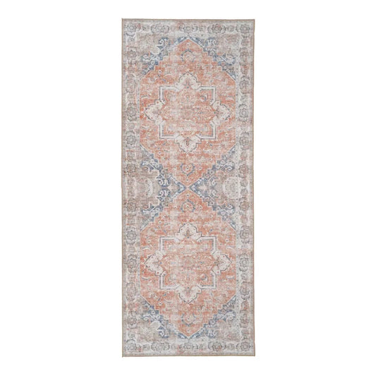 Covor din Chenille Albastru/Portocaliu 200x80cm Havana