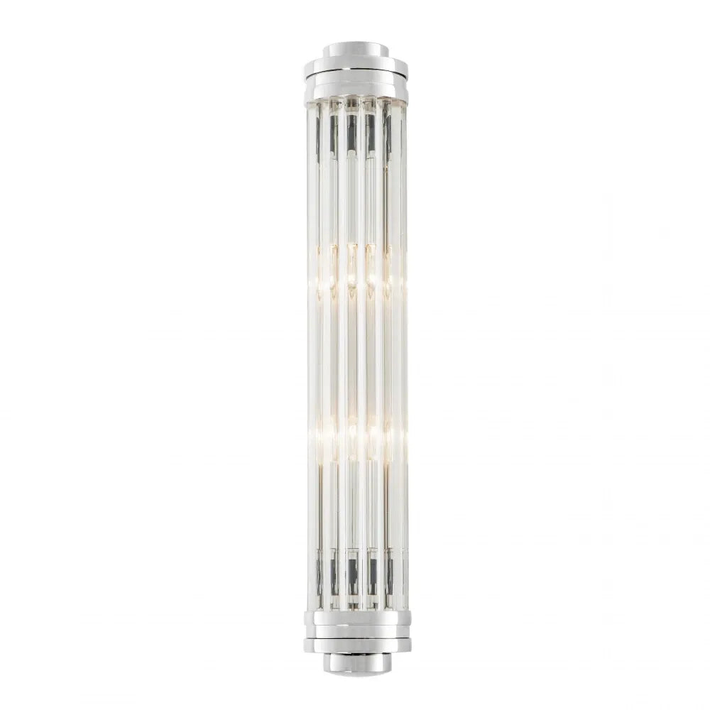 Aplica de perete din Metal Argintiu si Sticla Transparent H40xL7cm Gascogne S Eichholtz
