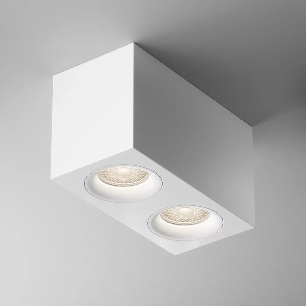 Spot dublu aplicabil din Aluminiu Alb H11.5xL20cm IP 20 GU10 50W Slim