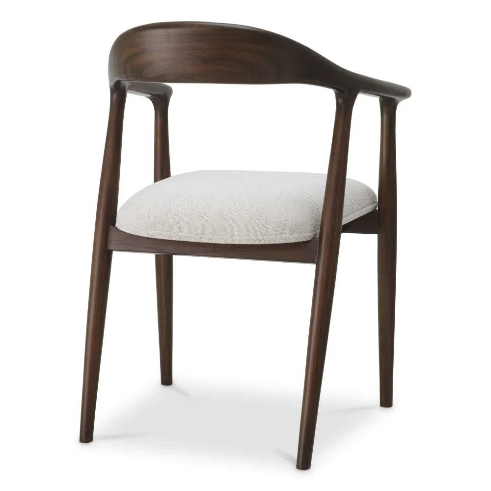 Scaun tapitat cu Stofa Crem L53xA55xH78cm Beale Eichholtz