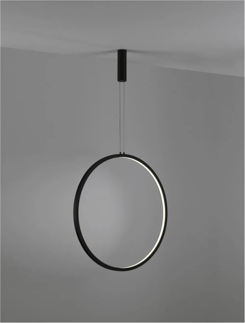 Pendul din Aluminiu Negru H200xL80.7cm IP20 48W 1685lm 3000k CHANGE