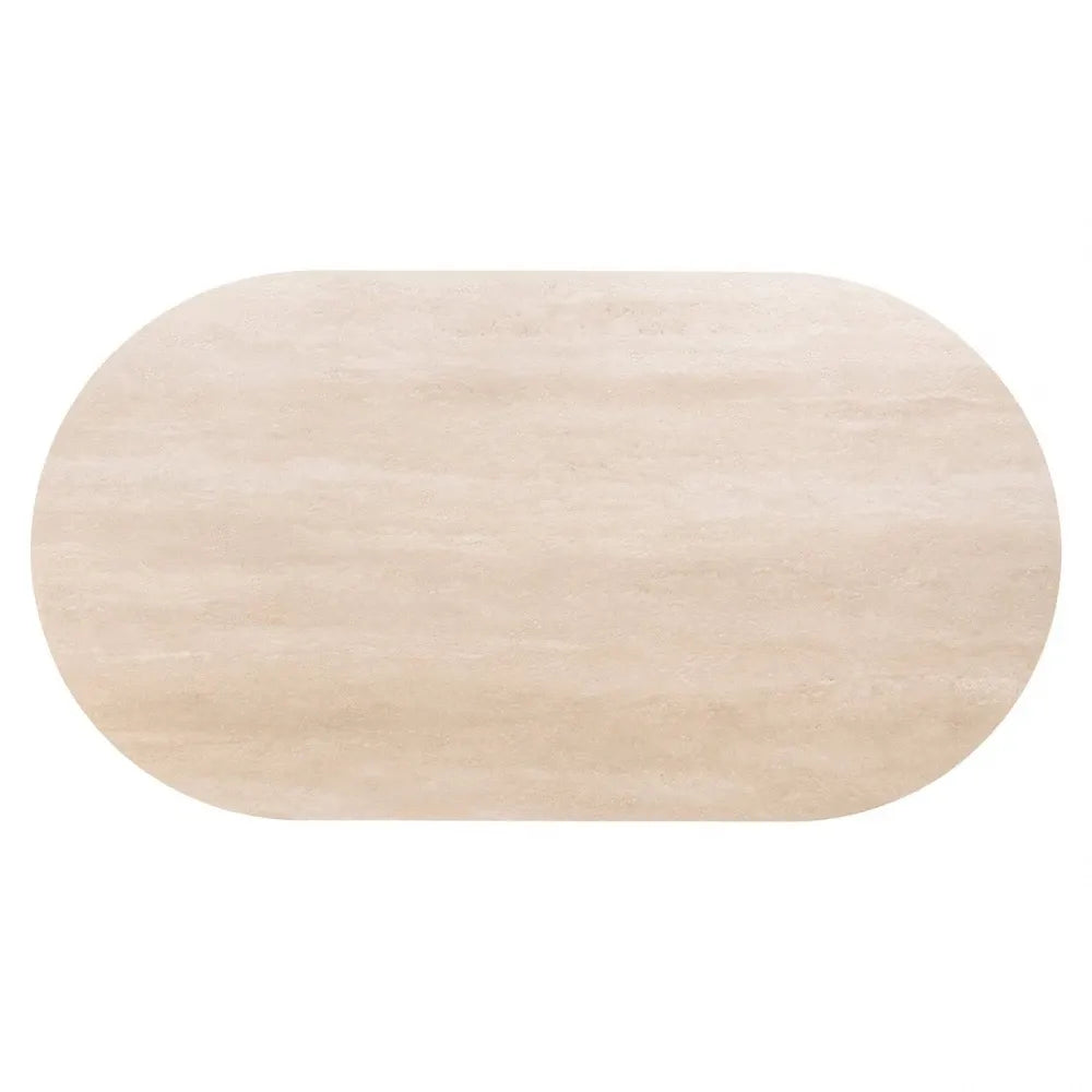 Masa de bar din Metal/Furnir de stejar Negru/Maro si Ceramica Bej L140xH105cm Ritz Richmond interiors
