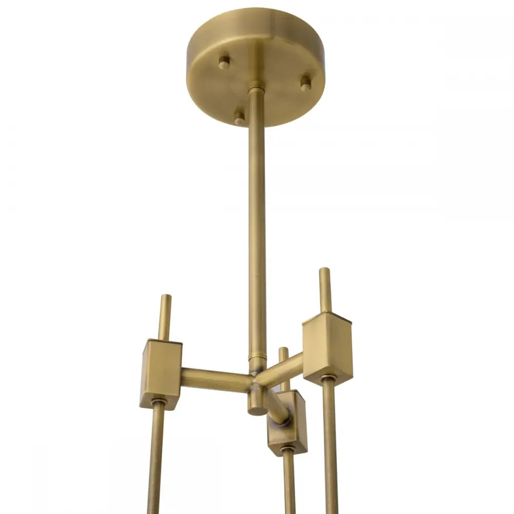 Candelabru din Metal Alama si Sticla Transparent H95.5xD30cm Bellano S  Eichholtz