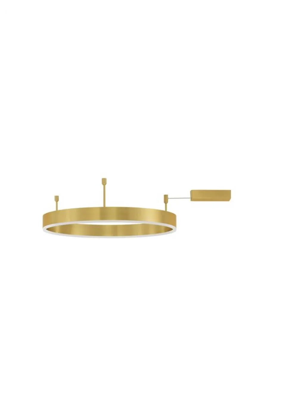 Plafoniera structura din Aluminiu Bronz si abajur din Acrilic Alb H18xL60cm IP20 46W 3700lm 3000k MOTIF