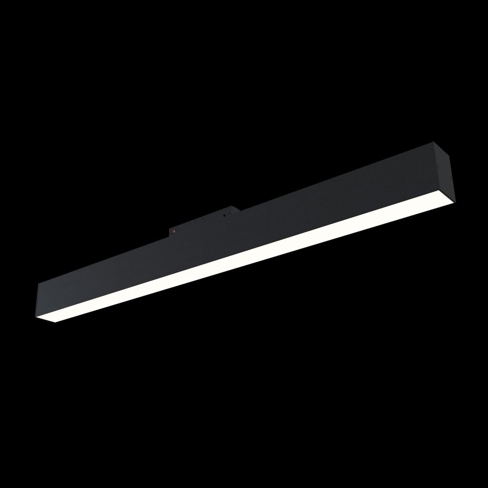 Spot Dreptunghiular pentru sina magnetica din Aluminiu Negru BASIS L60xH7cm 1450lm