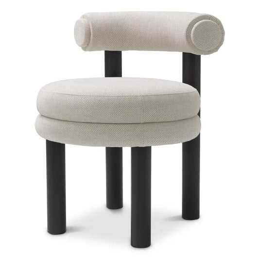 Scaun tapitat cu Stofa Bej L64xA59xH74cm Zoey Eichholtz