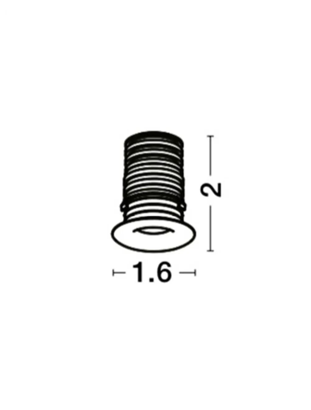 Spot incastrat din Aluminiu Alb H2xL1.6cm IP44 1W 70lm 3000k TINY