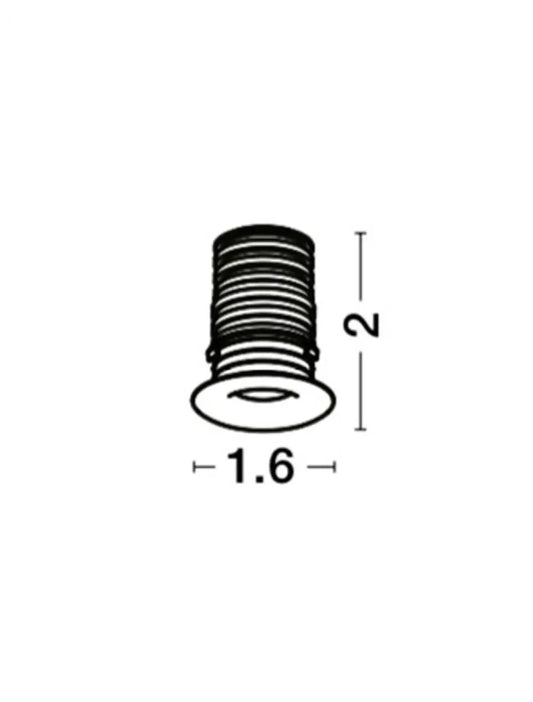 Spot incastrat din Aluminiu Alb H2xL1.6cm IP44 1W 70lm 3000k TINY