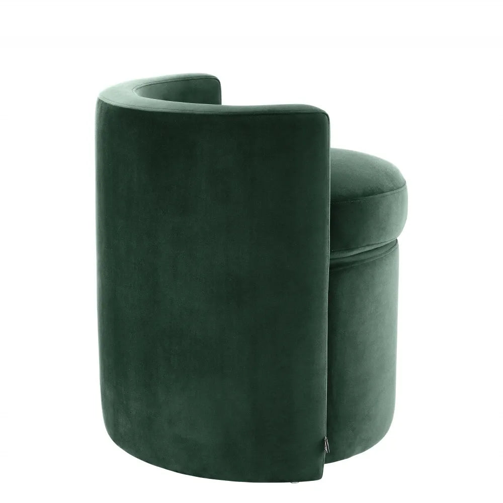 Taburet tapitat cu Catifea Verde L61xA57xH64cm Arcadia Eichholtz