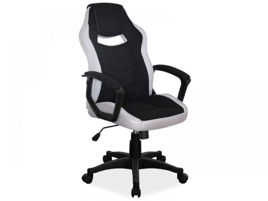 Scaun de birou reglabil din Poliester si Metal Gri/Negru H106-116xL59xA49cm Camaro