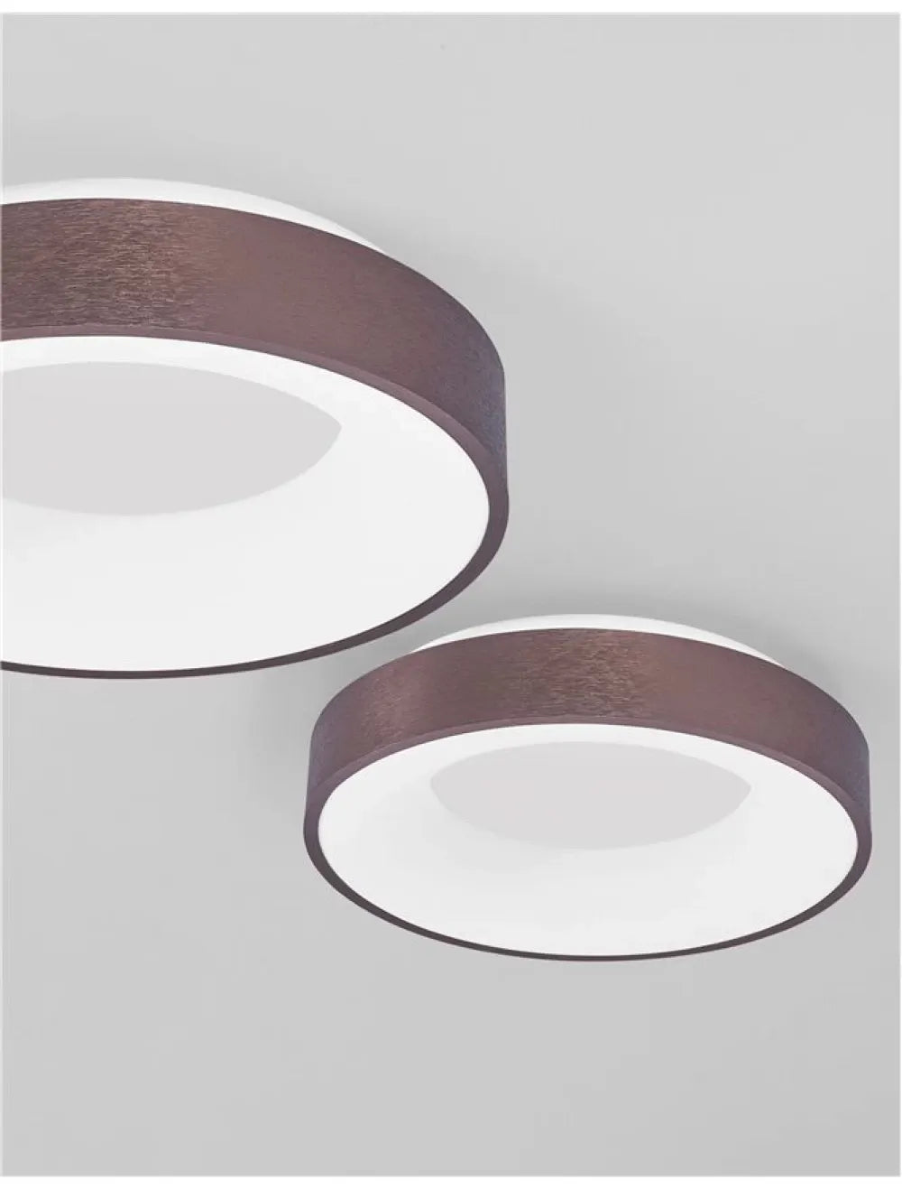 Plafoniera structura din Aluminiu Maro si abajur din Acrilic Alb H9xL38cm IP20 30W 1845lm 3000k RANDO THIN