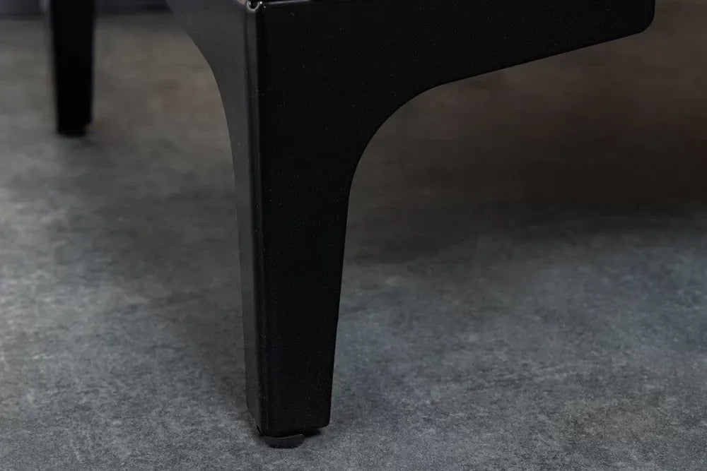 Noptiera din Catifea Gri si Metal Negru L46xH47cm Boutique