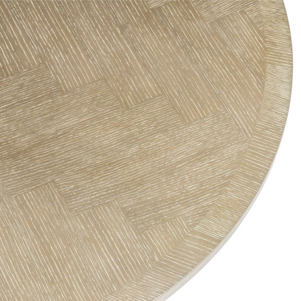 Masa rotunda din Furnir de stejar Auriu de 4-6 persoane D140cm Melchior