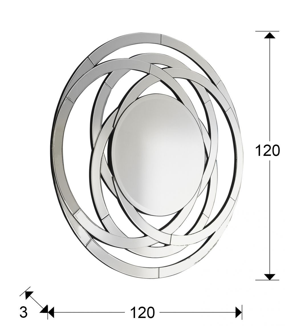 Oglinda Rotunda cu rama din Oglinda Argintiu Aros D120cm
