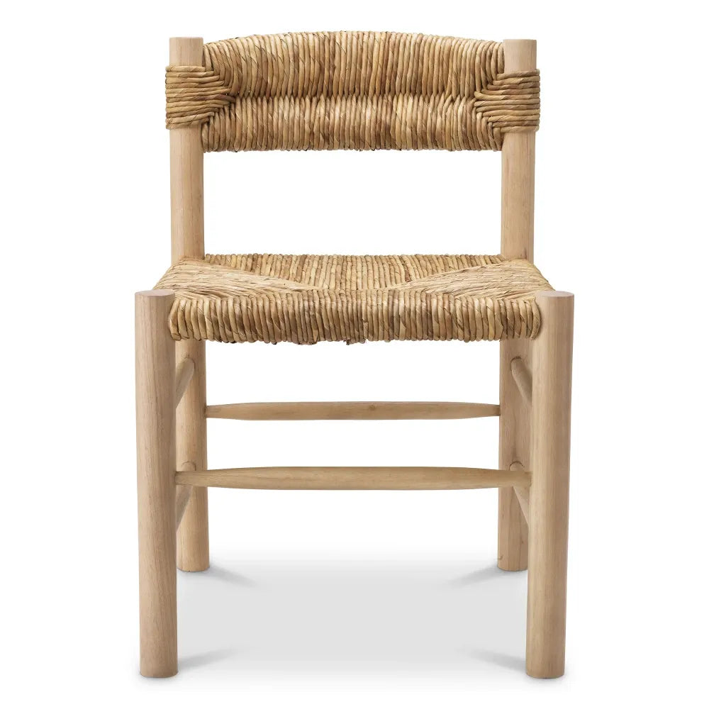 Scaun din Iarba de mare impletita Maro si Lemn Maro deschis L65xA62.5xH80.5cm Cosby Eichholtz