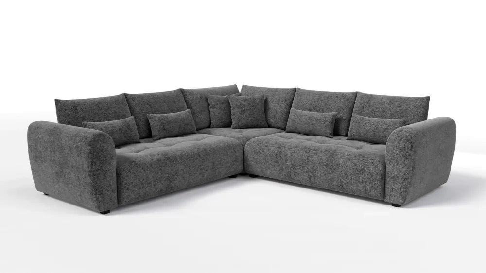 Coltar simetric tapitat cu Chenille Sajma 18 Gri L306x306cm Trezzo