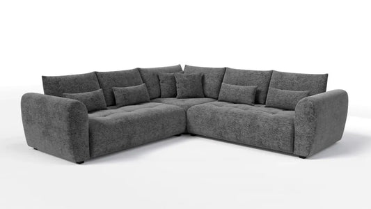 Coltar simetric tapitat cu Chenille Sajma 18 Gri L306x306cm Trezzo