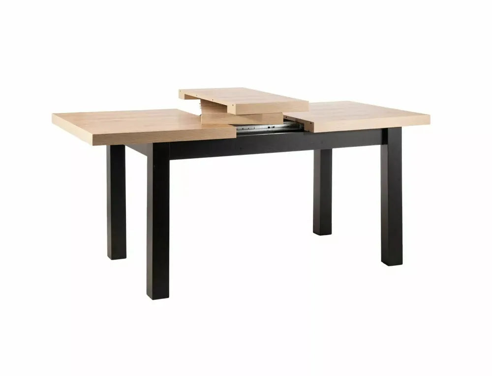 Masa extensibila din PAL Maro/Negru L140-218xH78cm Presto