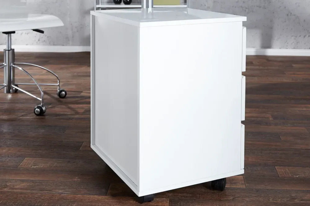 Dulapior pentru birou din MDF Alb cu roti Big deal L45xH63cm