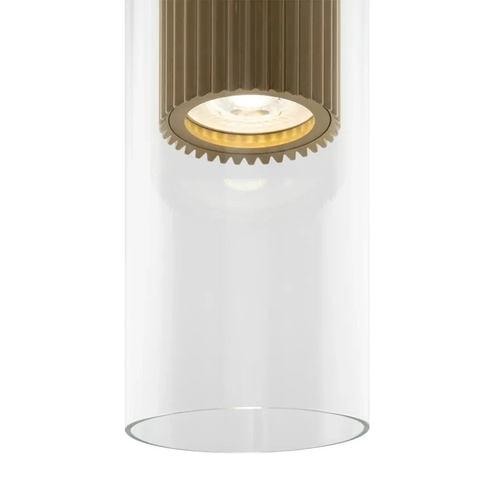 Pendul din Metal si Sticla Auriu/Transparent H170xD8cm 50W Dynamics
