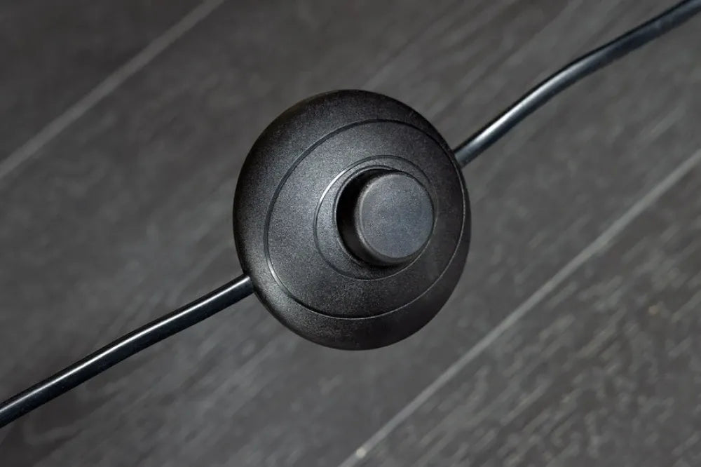 Lampa de podea din Lemn/Metal Maro/Negru si Textil Negru L45xH166cm DESIGNED BY NATURE