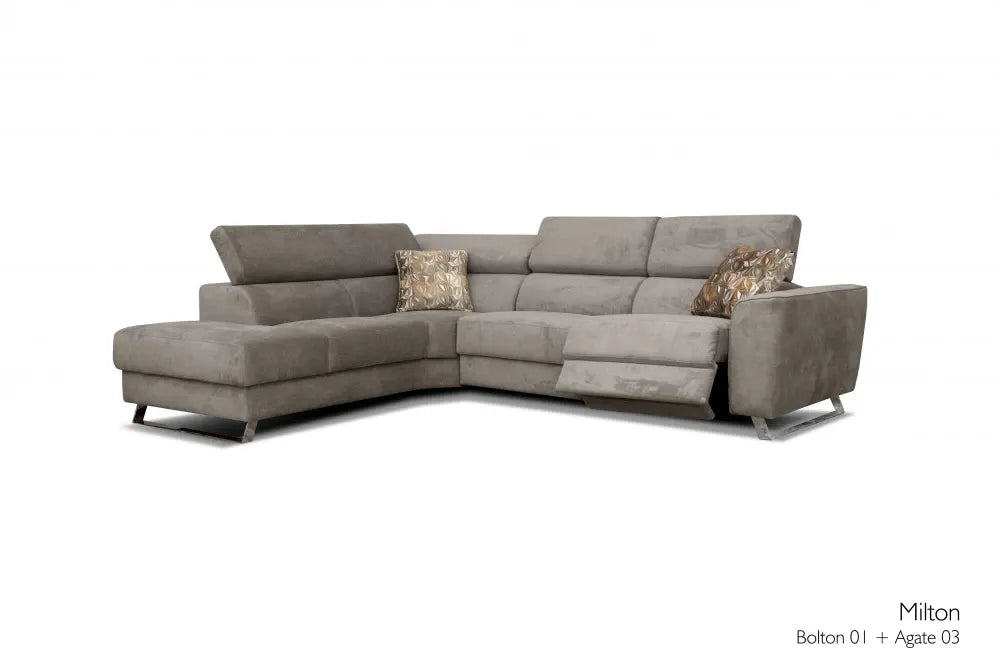 Coltar in forma de L personalizabil cu recliner L302cm Milton