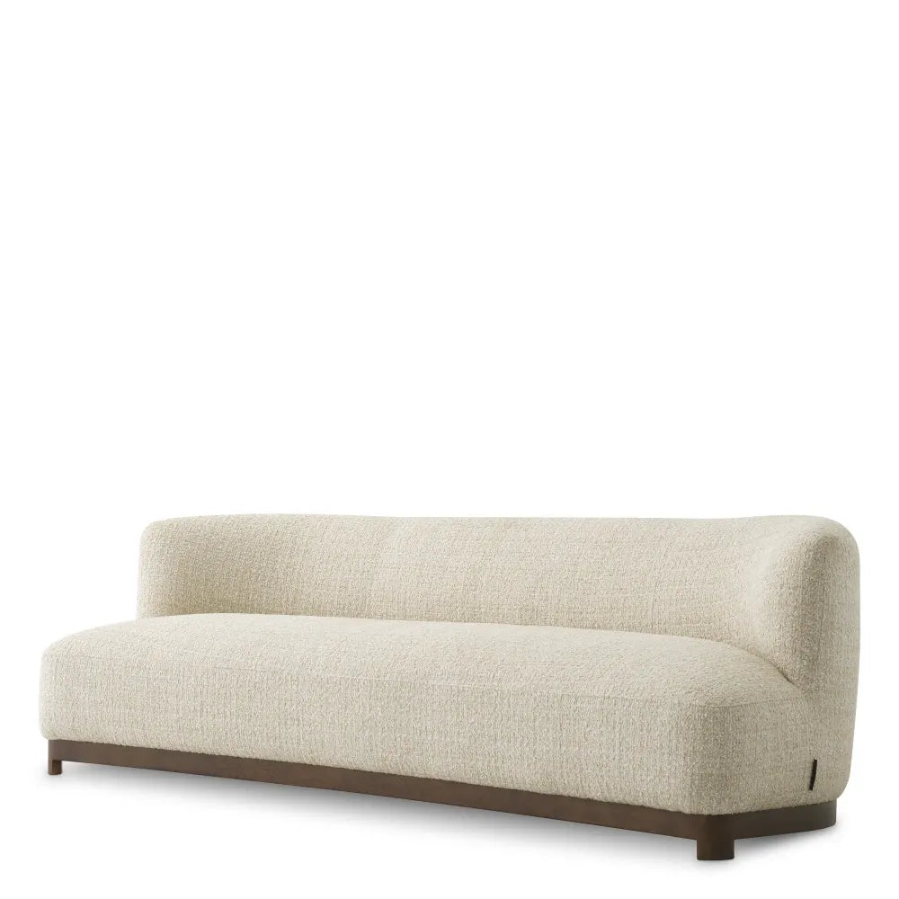Canapea tapitat cu Chenille Bej L232xA100xH74cm Stelvio Eichholtz