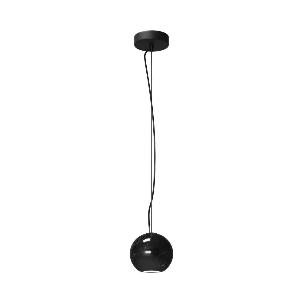 Pendul din Metal Negru si Marmura Negru H313.6xD12cm Basic Texture