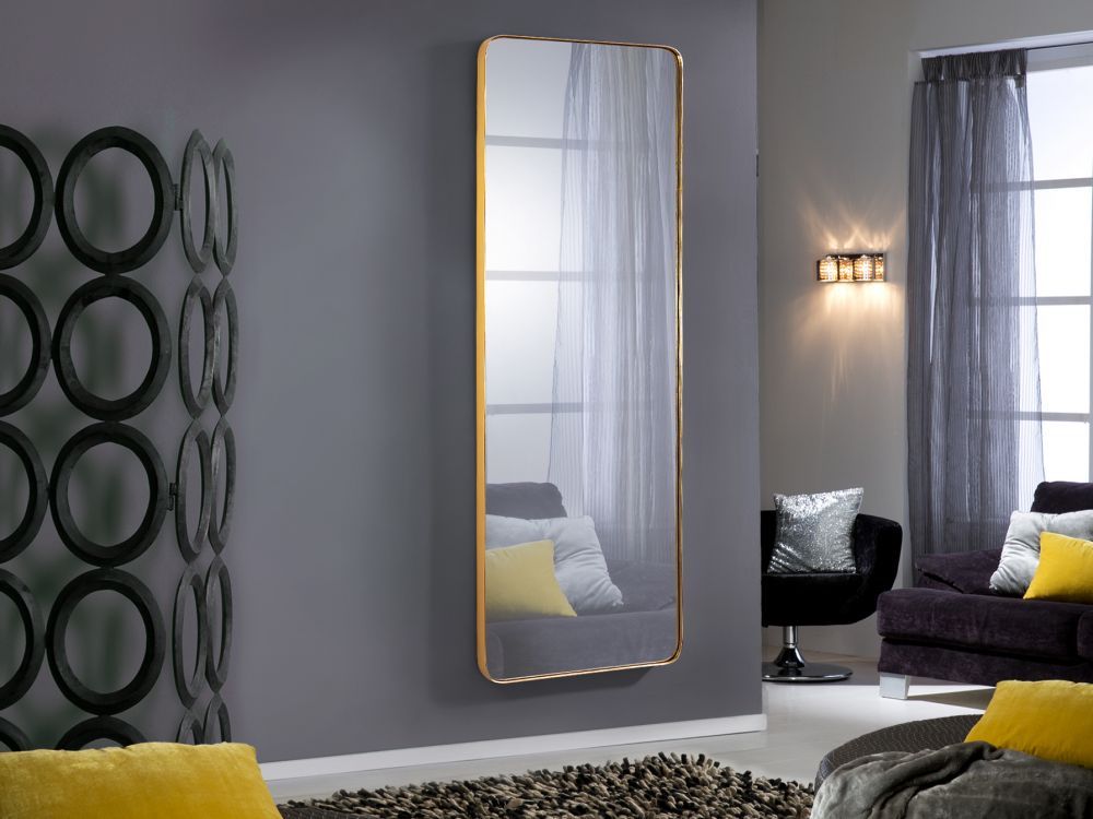 Oglinda Dreptunghiulara cu rama din MDF Auriu Orio H180xL65cm