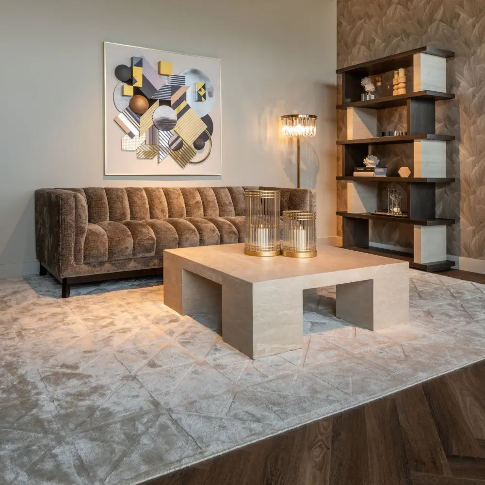 Tablou 3D din Otel inoxidabil|Acrilic|Lemn|Hartie Negru/Auriu L120xH120cm Block