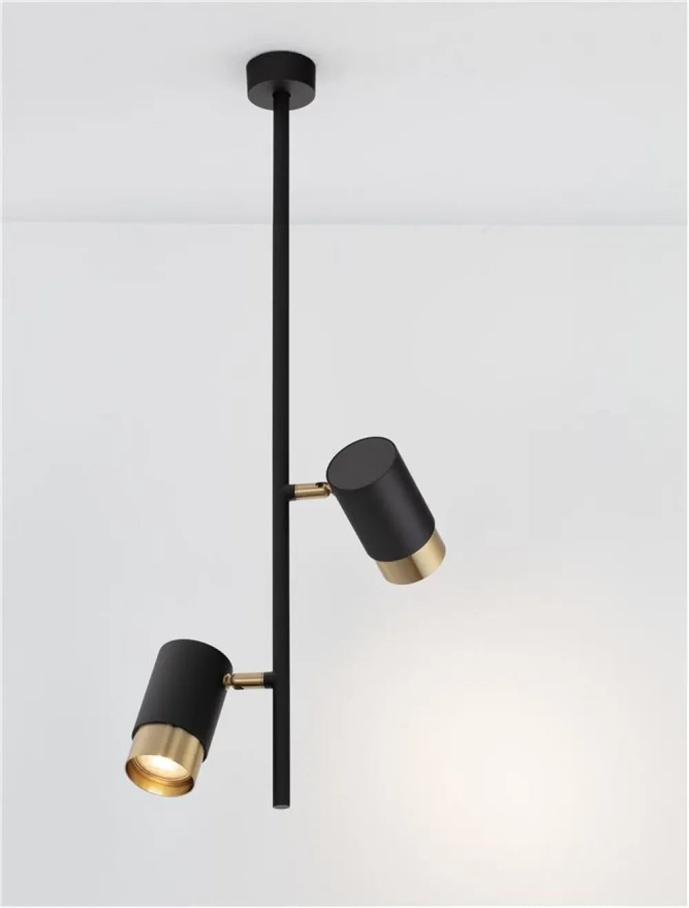 Pendul din Aluminiu Negru/Auriu H62.7xL5.9cm IP20 PONGO