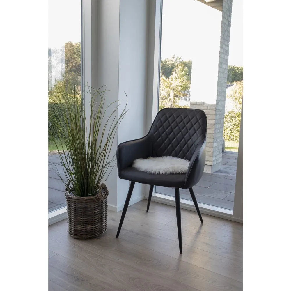 Blanita sintetica decorativa pentru scaun Alb D35cm Lambskin Artificial