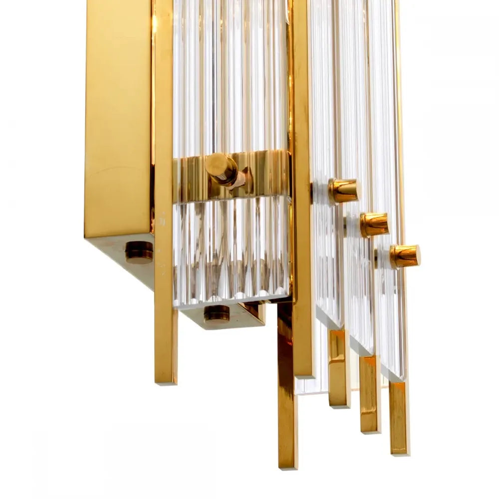 Aplica de perete din Metal Auriu si Sticla Transparent H65xL23cm Sparks L Eichholtz