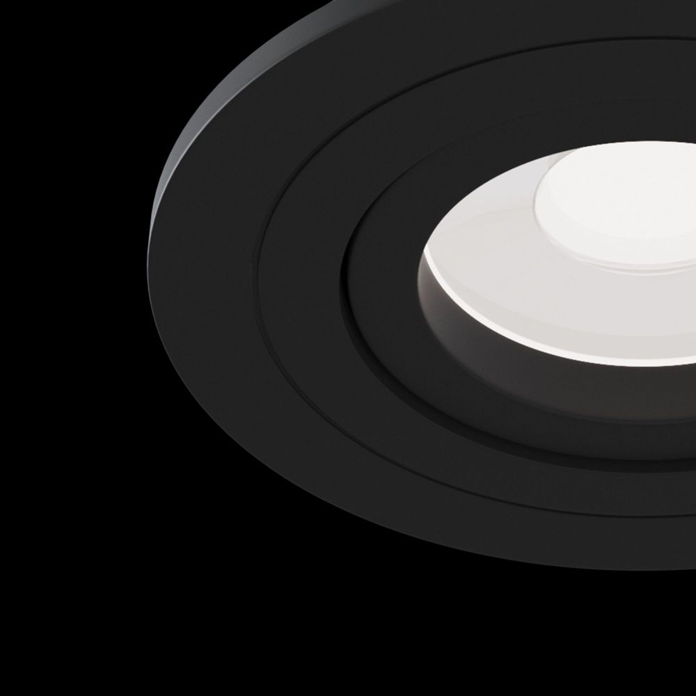Spot incastra din Aluminiu Negru D10xH6cm Atom