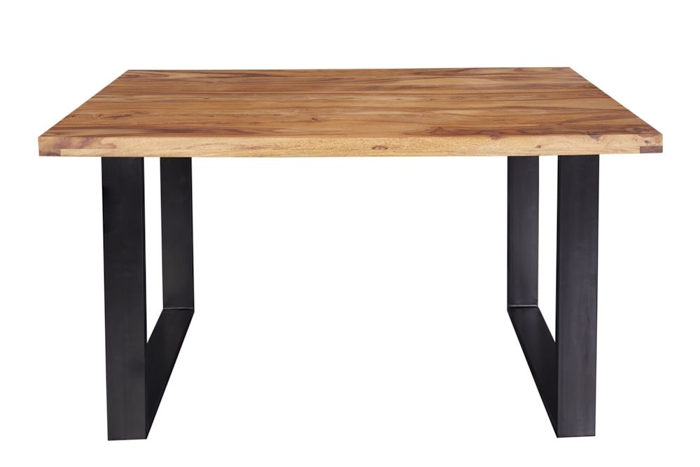 Masa dreptunghiulara din Lemn de palisandru Maro/Negru de 6 persoane L120x80cm Iron Craft