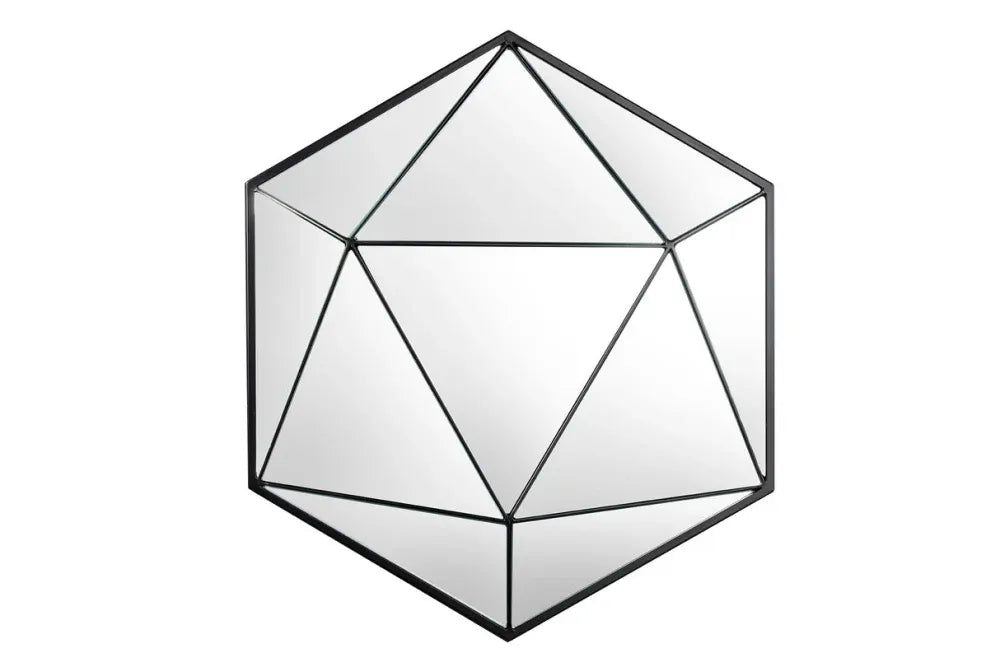 Oglinda cu rama din Metal Negru H62xL62cm Diamond