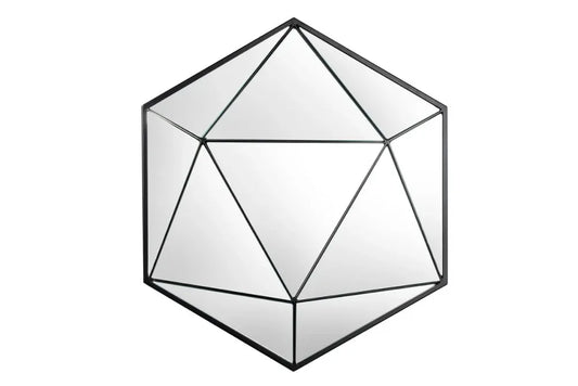 Oglinda cu rama din Metal Negru H62xL62cm Diamond