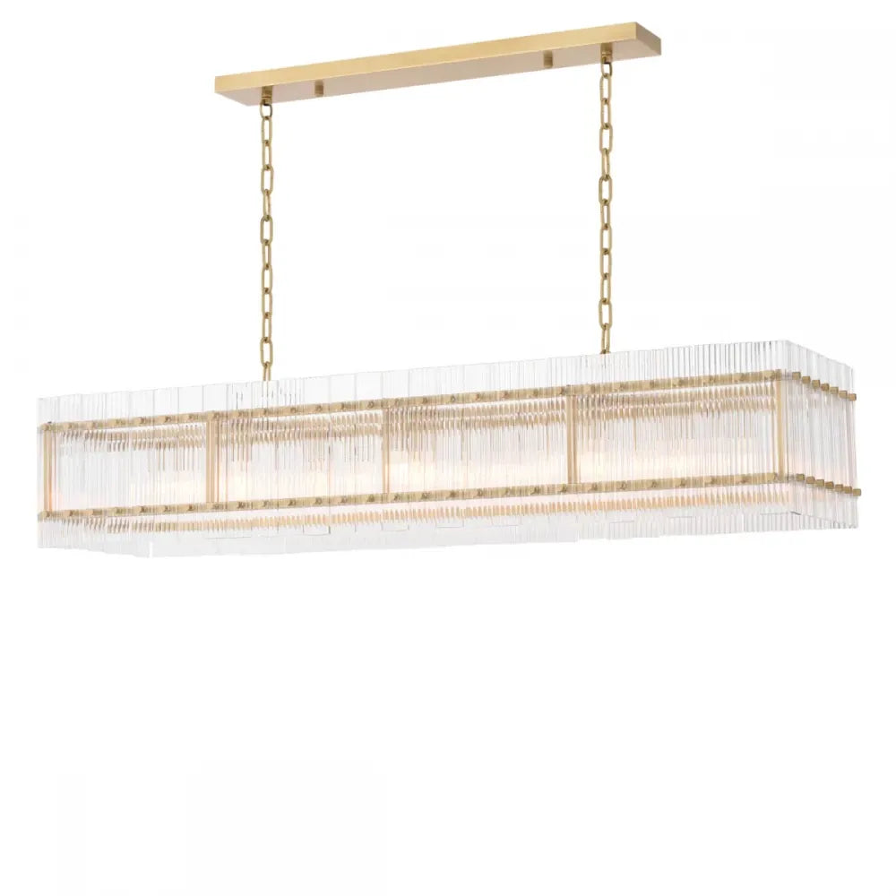 Candelabru din Metal Alama atichizata si Alabastru Transparent H27xL140.5cm Ruby Eichholtz