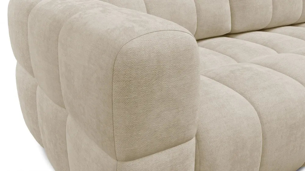 Coltar in forma de L tapitat cu material pet friendly Alias crem L291 x 219cm