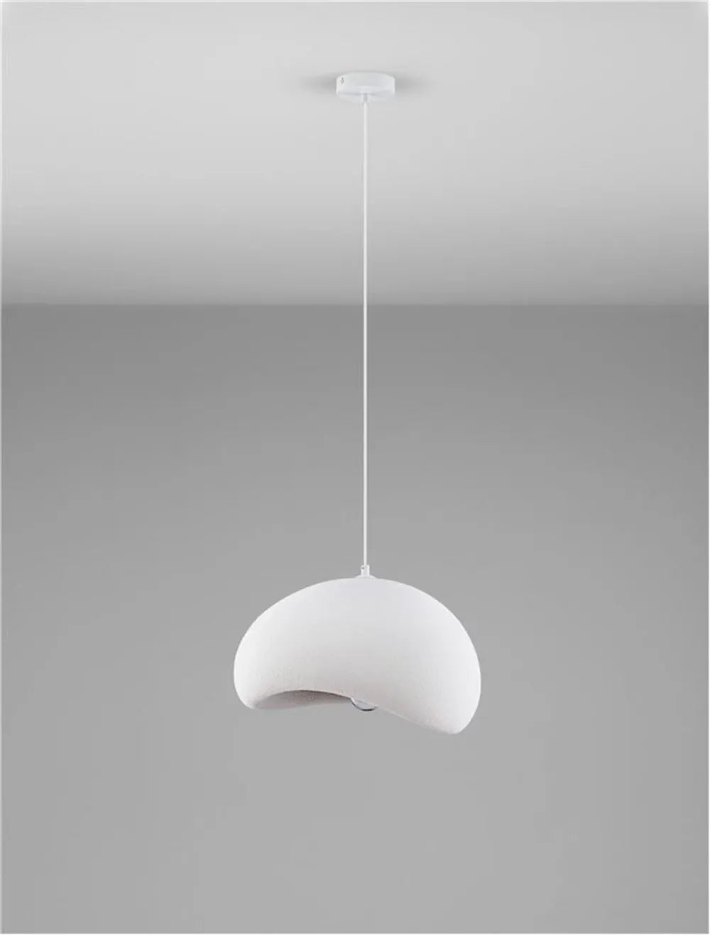 Pendul din Poliuretan si rasina Alb H250xL40cm IP20 E27 12W Lefko