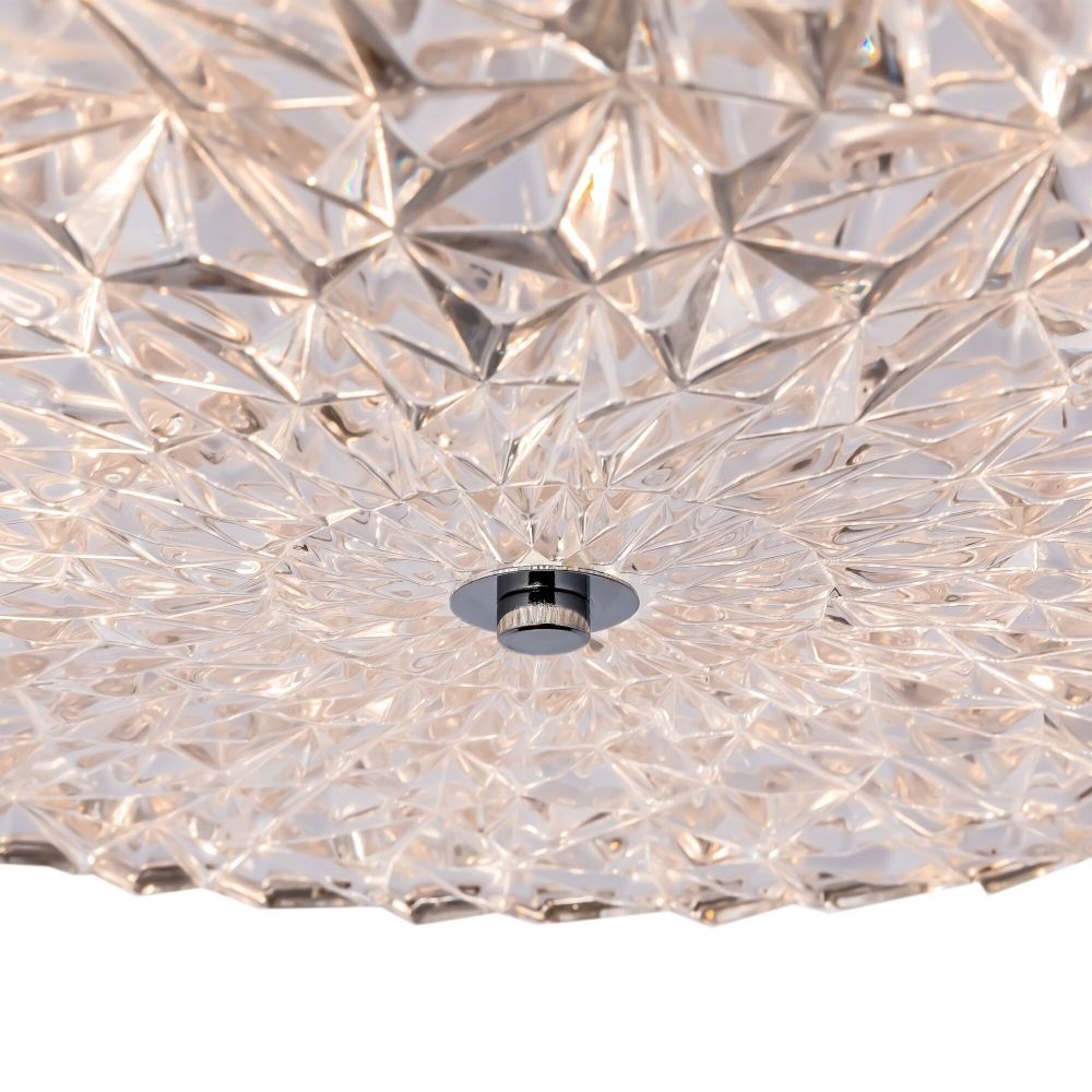 Lustra rotunda cu inaltime reglabila din Cristal Transparent cu 6 becuri D40xH86cm Recinto