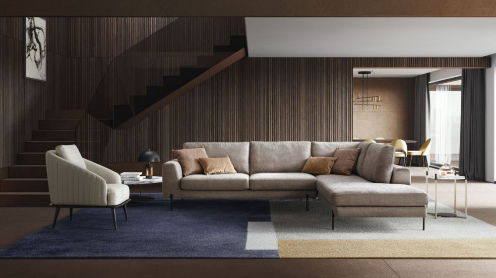 Coltar fix 4 locuri Voyage stil Modern L317cm