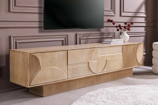 Comoda TV din Lemn de mango Maro deschis L200xH50cm ART DECO