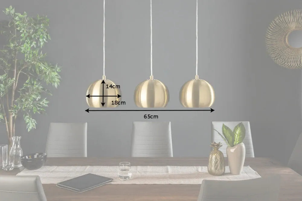Lustra din Metal Auriu L65xH128cm GOLDEN BALL