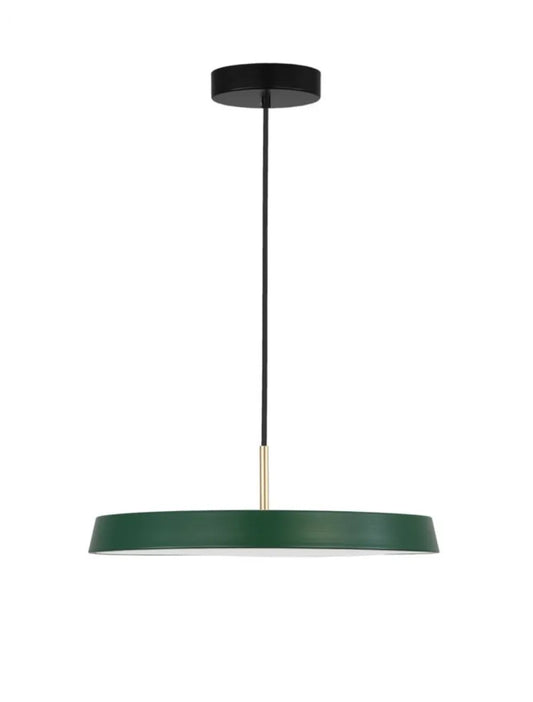 Pendul structura din Aluminiu Verde si abajur din Acrilic Alb H120xL50cm IP20 35W 2662lm 3000k VETRO