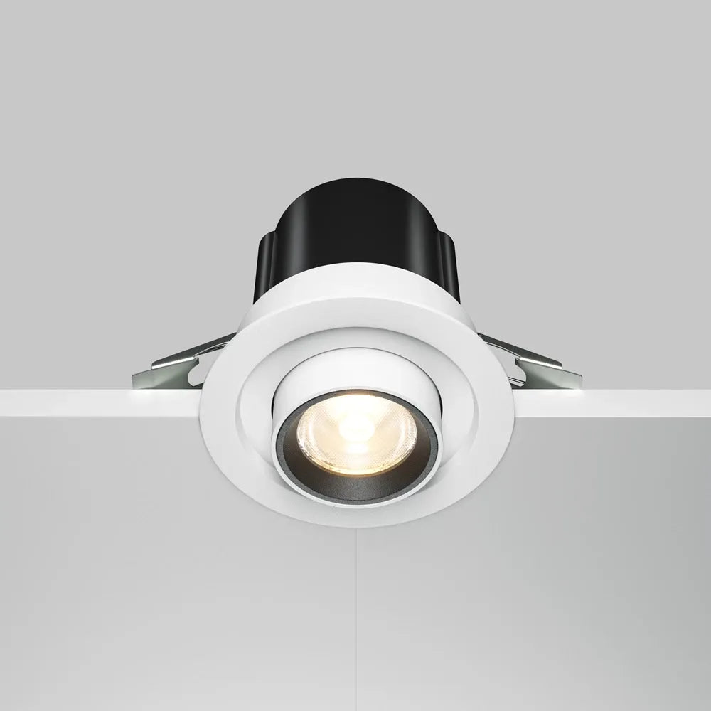 Spot incastrat ascuns din Aluminiu Alb H10xD9cm IP20 10W 780lm 3000k Downlight
