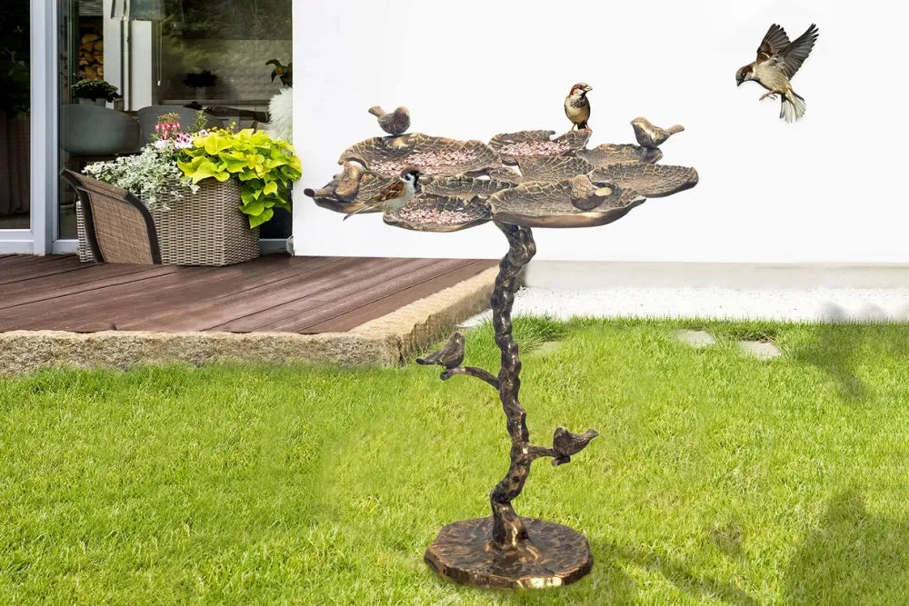Masuta laterala din Metal Alama L56xH62cm Birds