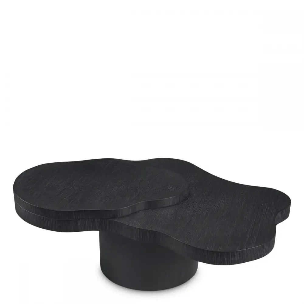 Masuta de cafea Asimetrica din Furnir de stejar Gri carbune L117xl70cm Cesareo Eichholtz